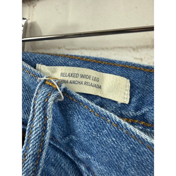 Universal Threads Jeans Womens Size 18/32R Blue Relaxed Wide Leg High Waisted - Picture 5 of 6